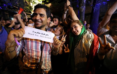 iran iranians celebrate nuclear deal 1