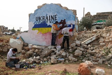 ukraine syrian solidarity graffiti
